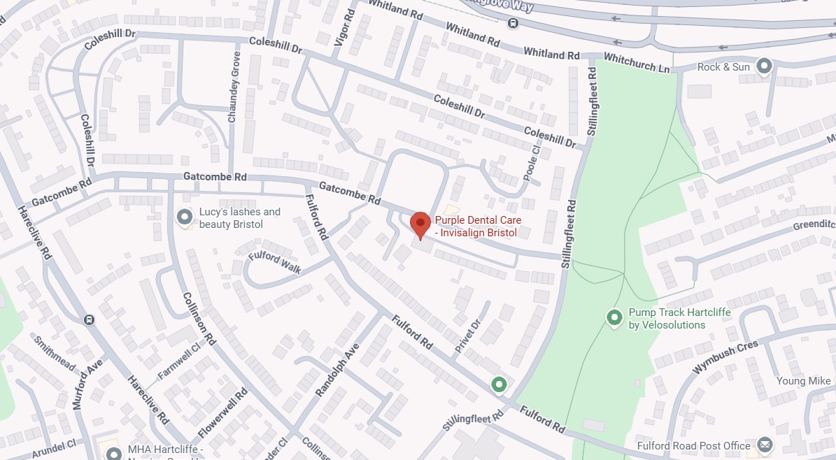 Teeth straightening Bristol clinic location map